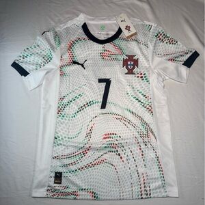 2026 PUMA Men’s Portugal Cristiano Ronaldo 7 White Soccer Jersey NEW WITH TAGS